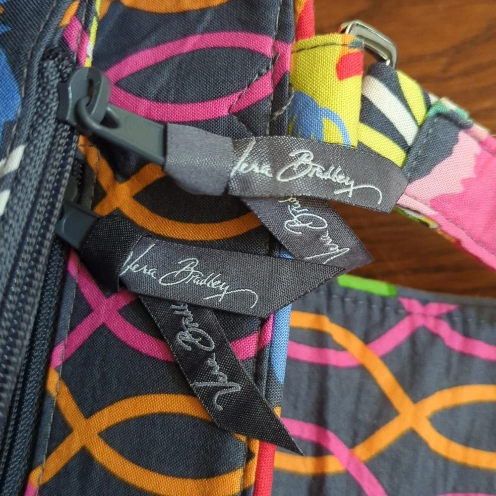 Vera Bradley Jazzy Blooms Edie Three Compartment Satchel Bag